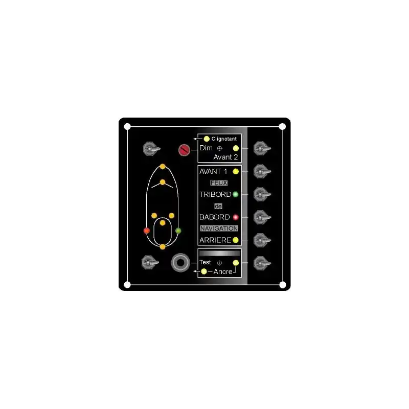Authentique Plaquette 8 feux de navigations avec buzzer