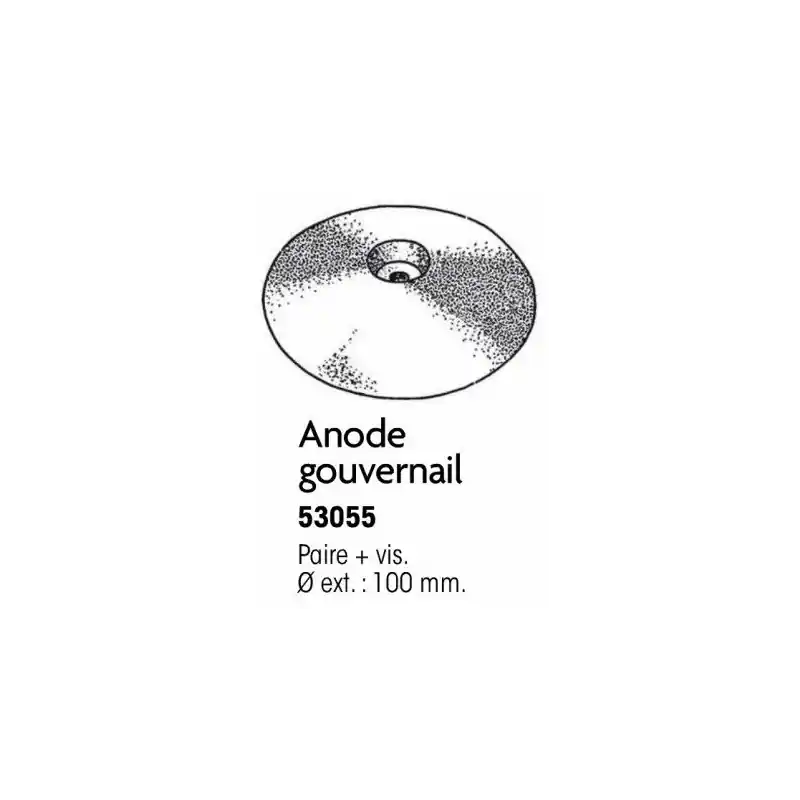 Commander Maintenant Anode rosace double magnésium pour gouvernail