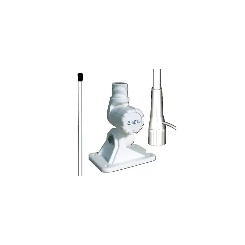 Vente Flash Antenne VHF vedette fouet fibre 1,5 m rotule plastique