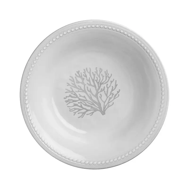 6 Assiettes creuses Mélaminé Corail Gris Harmony Perla MARINE BUSINESS Livraison Express