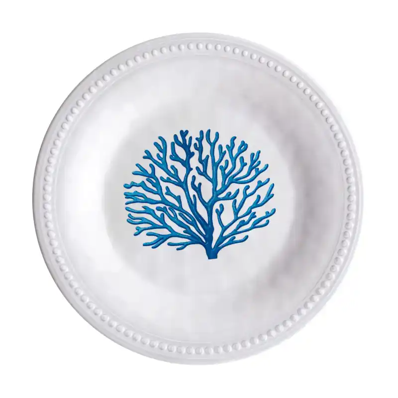 Achetez Aujourd'hui 6 Assiettes à dessert Mélaminé Corail Bleu Harmony Perla MARINE BUSINESS