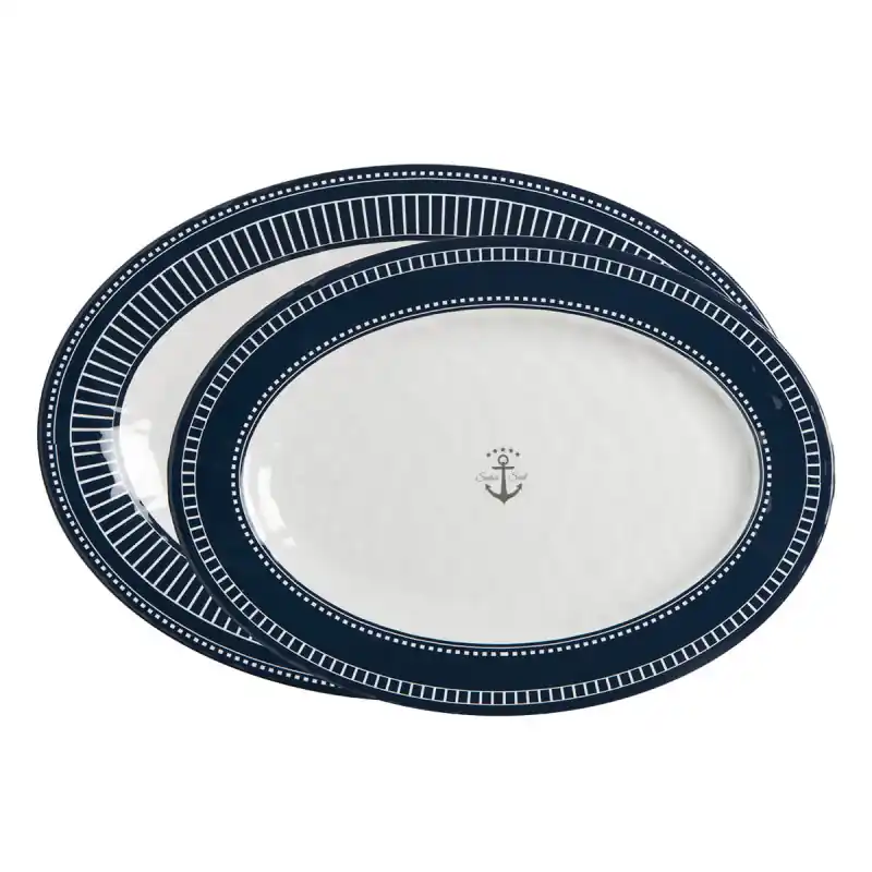 Set 2 plats ovales Sailor Soul - Marine Business Certifié