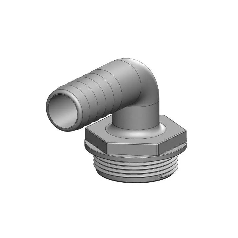 Coude 90° MM fileté cannelé 25 mm 1‘‘1/2 BSP - blanc - TRUDESIGN Acheter En Ligne