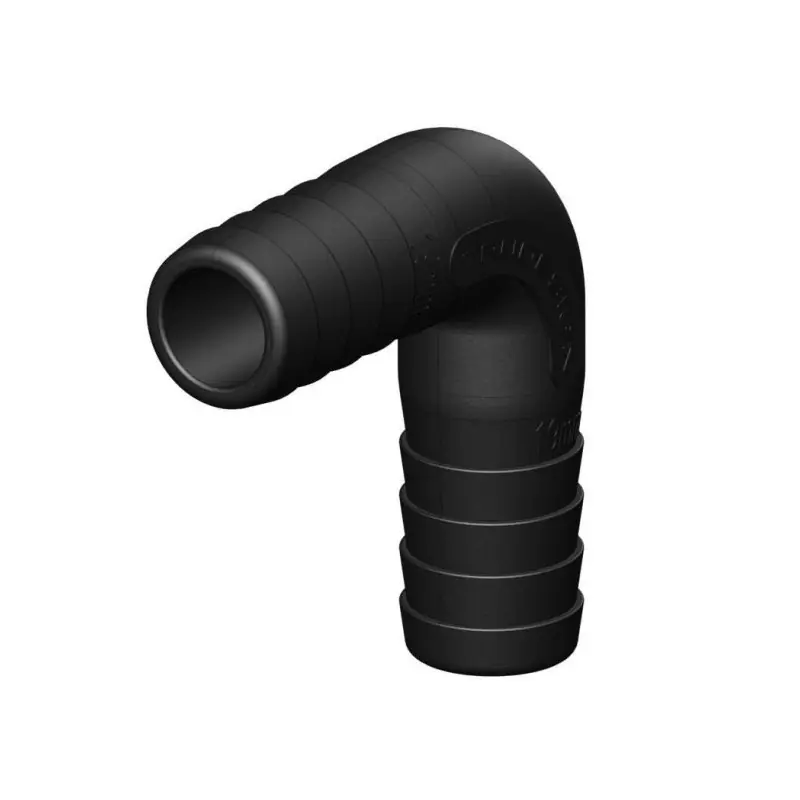 Solde Coude 90° MM noir Ø19 - cannelé/cannelé - TRUDESIGN