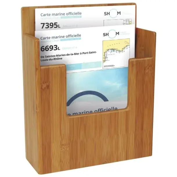 Boîte bambou pour cartes de navigation Solde