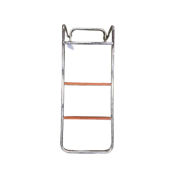 Echelle inox et bois 115x46cm Jusqu'à Épuisement Des Stocks