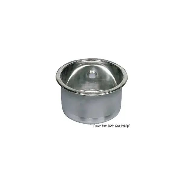 Réduction Evier rond inox poli miroir 285x180 mm