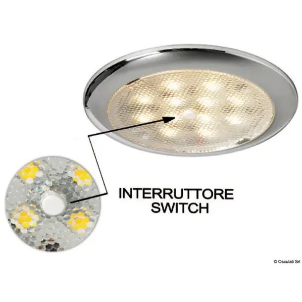 Plafonnier LED Inox doré Ø86 mm Promotion