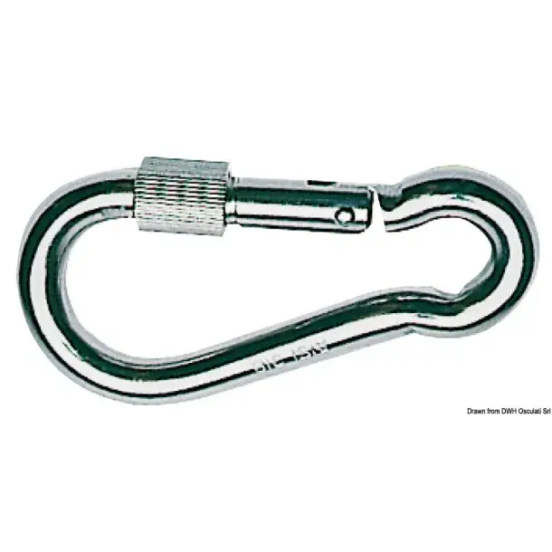 Meilleur Prix Mousqueton inox avec frette 80, 100, 120 mm