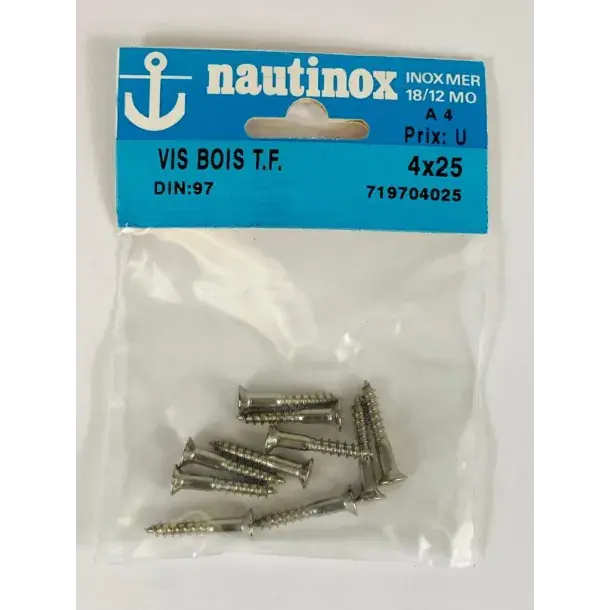 Vis à bois Inox 4X25 Super Prix