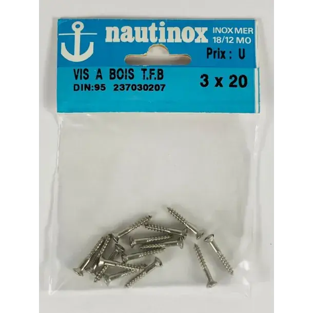 Acheter Direct Vis à bois Inox 3X20