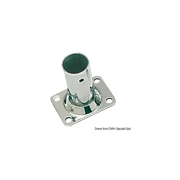 Platines inox base rectangulaire 90° 22-25 mm Dernier Modèle
