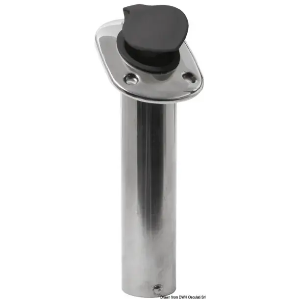 Porte-canne à encastrer Inox 42mm 60° Bouchon Noir Achetez Aujourd'hui
