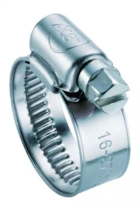 25 colliers inox W5 bande pleine 16-27mm Largeur 12mm Vendu par 25 Commander Vite