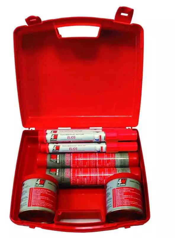 Prix Réduit Coffret hauturier plus de 6 milles 3 feux à main rouges 3 fusées parachute 2 fumigènes flottants