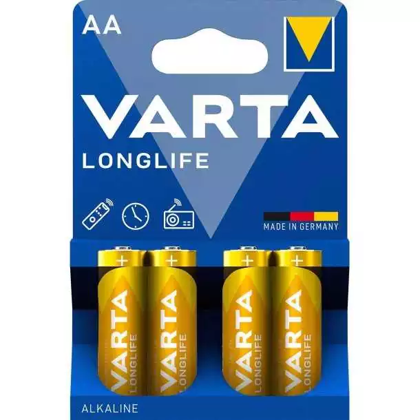 Piles LR06 Varta Longlife BLISTER DE 4 Solde