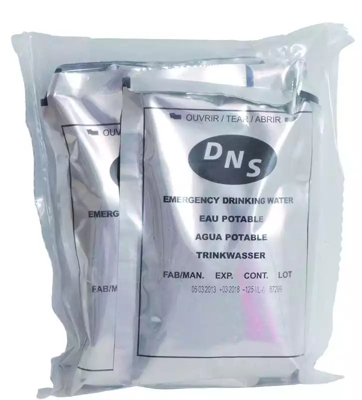 Quantité Limitée Eau de survie 0,5 Litres 4 sachets de 125 ml