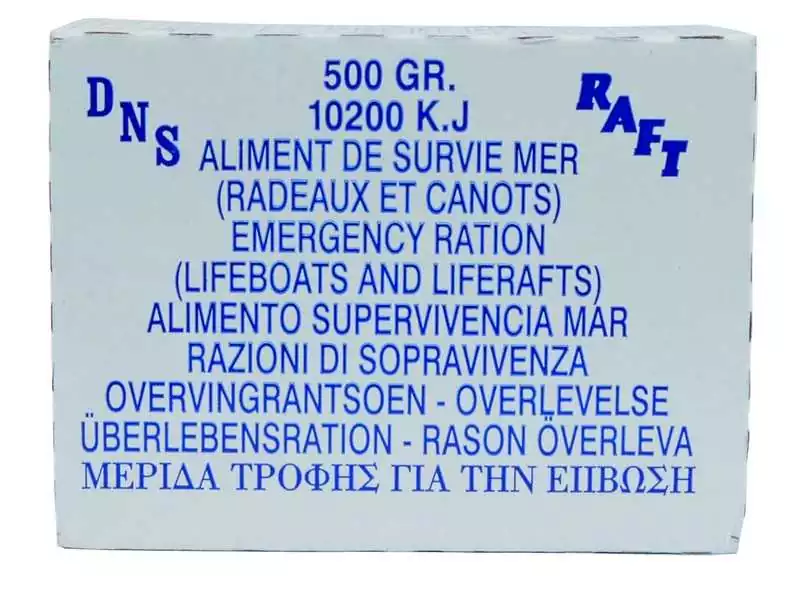 Usine Directe Aliments de survie 500Grs protéines végétales en tablettes radeau de survie