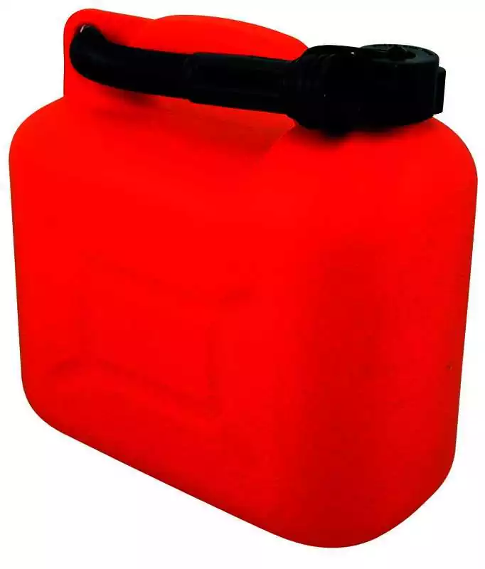 Jerrycan 10 Litres à hydrocarbure rouge en plastique rigide avec bec verseur souple Paiement Sécurisé