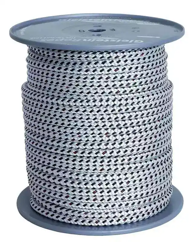 Cordage double tresse Bobine 100M Blanc/Noir Diamètre 12mm 12 fuseaux Commander Vite