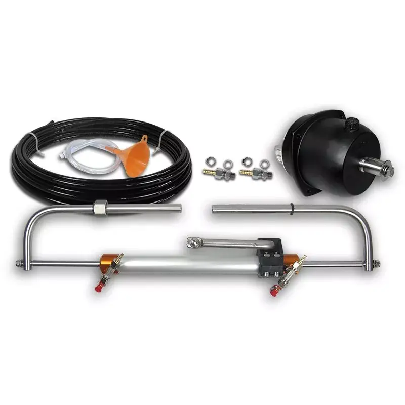 Prix Cassé Kit de direction hydraulique hors-bord LS226 – Montage frontal – Jusqu’à 115 CV (180 CV bi-moteur) – Flexibles 8 m