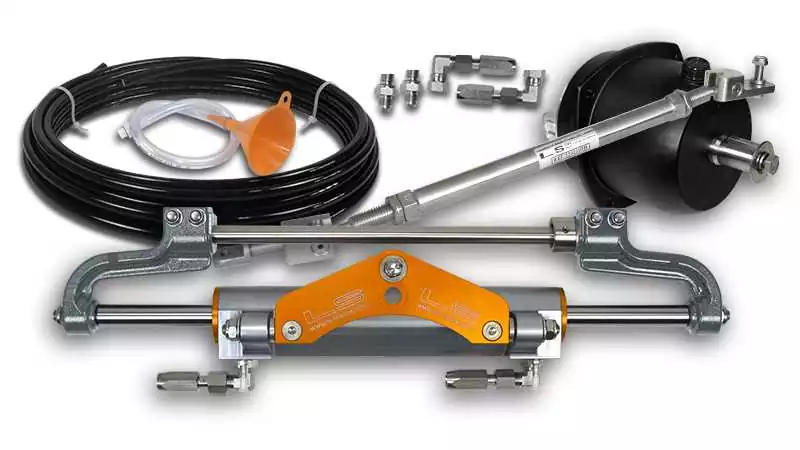Kit de direction hydraulique LS 7000 PRO – Pompe 26HB-CAR – Bi-moteurs hors-bord jusqu’à 700 CV – Barre de liaison incluse Dernier Modèle