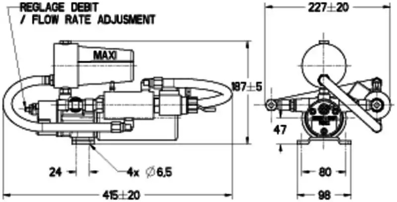 Acheter En Ligne Verin linéaire hydraulique Groupe RV2 BP 12V NEWAVE réversible débit fixe simple tige