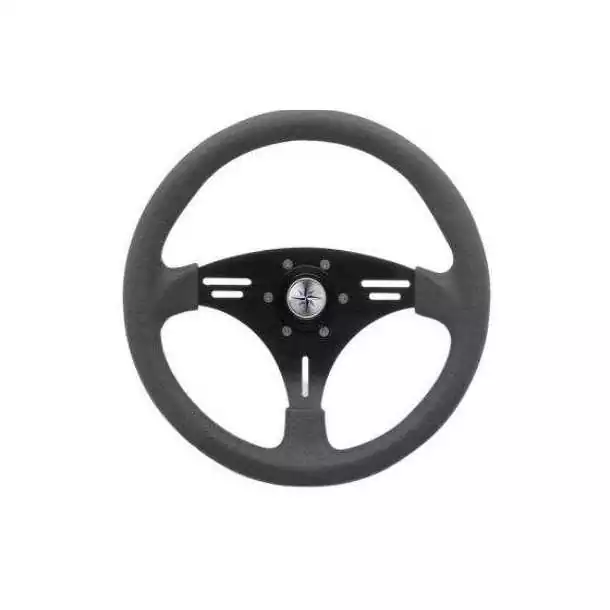 Promotion Volant diamètre 355mm gainage gris aluminium noir
