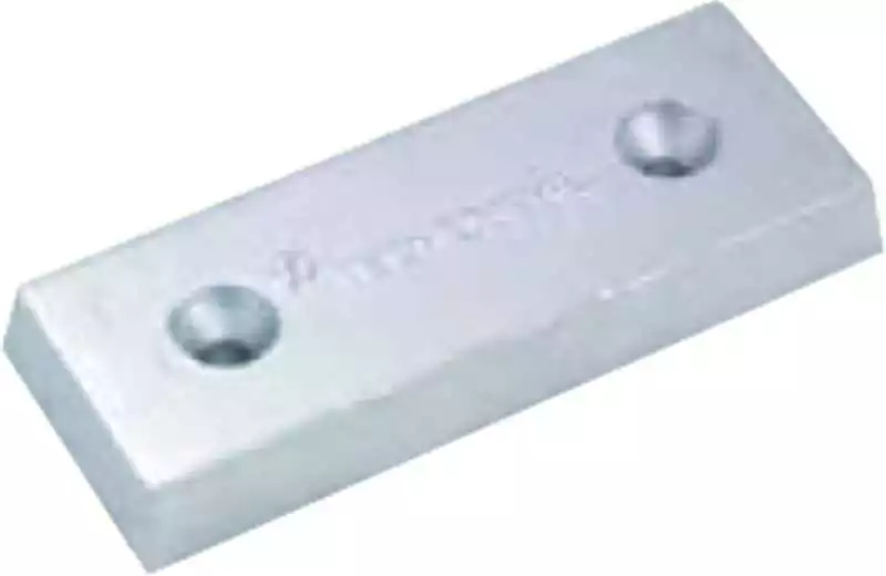 Anode zinc plaque 100x45x9mm entraxe 50mm Offre Limitée