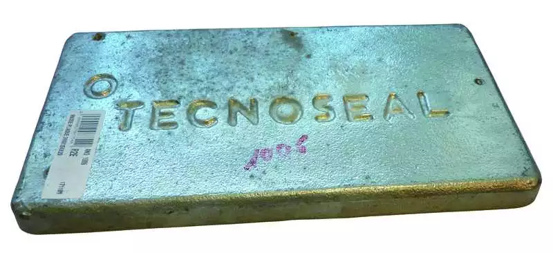 Anode zinc plaque 300x150x20 Commander Vite