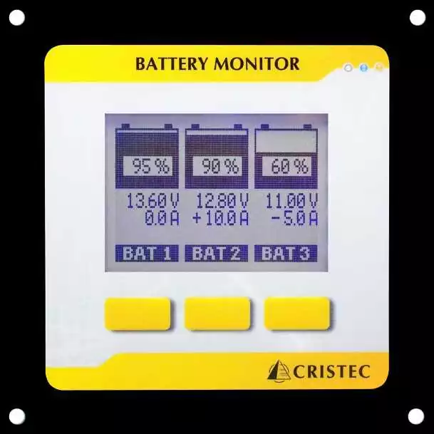 Moniteur jauge de batteries numérique écran + 1 shunt 250A 100mV + 1 câble 10m RJ11 Solde