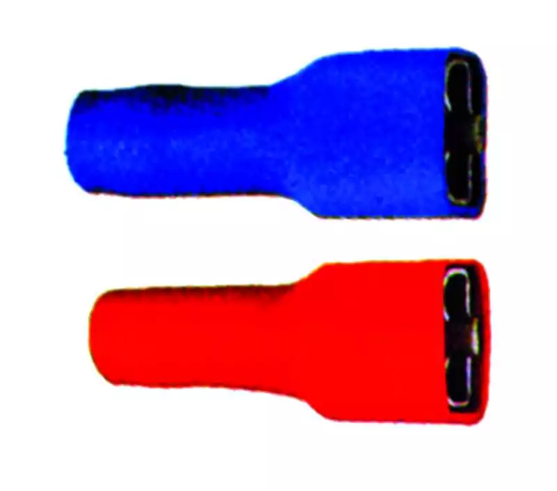 Commande En Gros 100 Cosses à sertir isolées femelle Rouges 6,3X0,8mm section câble 0,5 à 1,5mm2