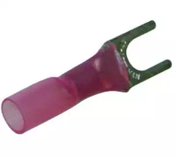 Commander Vite 20 Cosses à fourche thermorétractables diamètre 4mm rouge câble 0,25-1mm²