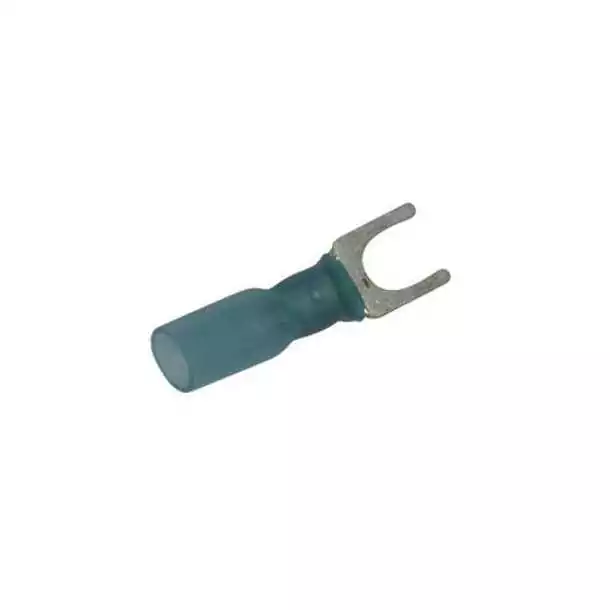 Populaire 20 Cosses à fourche thermorétractables diamètre 4mm bleu câble 1,5-2,5mm²