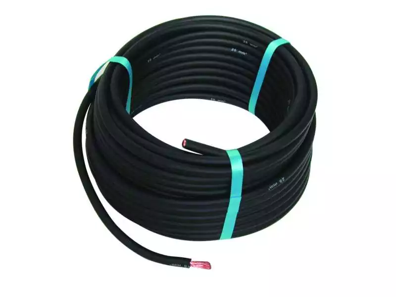 Quantité Limitée Câble HI-FLEX 25mm² noir mono-conducteur extra-souple bobine de 50m