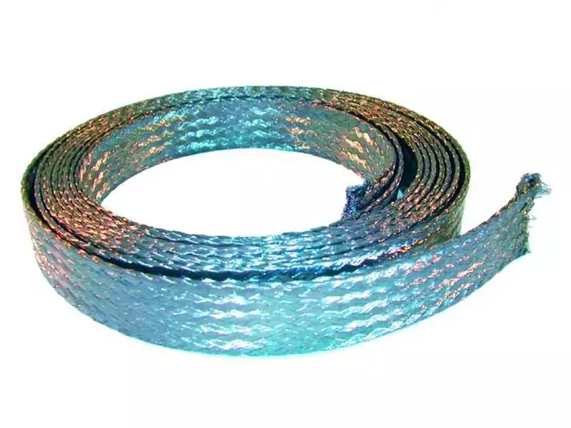 Tresse plate en cuivre étamé 8mm2 pour mise à la masse Bon Plan
