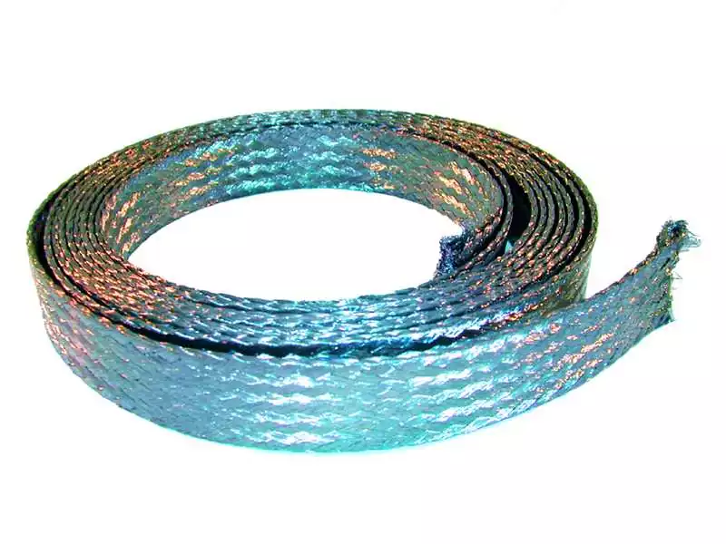 Tresse plate en cuivre étamé 16mm2 pour mise à la masse Offre Limitée