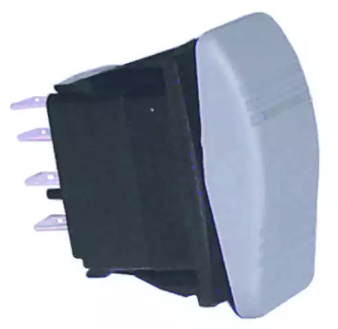 Interrupteur Contura III DPDT unipolaire on-off-on 12/24 VDC gris Commander Maintenant