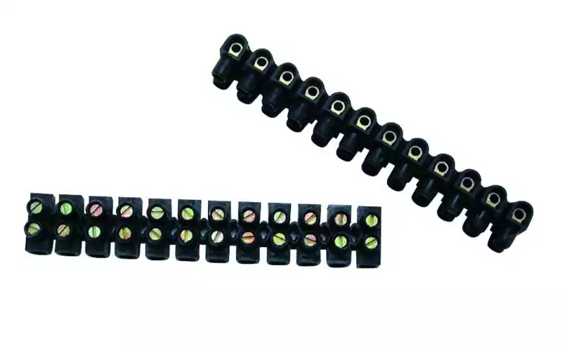 Barette de raccordement 16mm2 12 éléments Dominos noir Affaire À Saisir