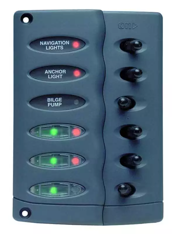 Dernier Modèle Tableau étanche 6 interrupteurs fusibles automatique Voyants LED