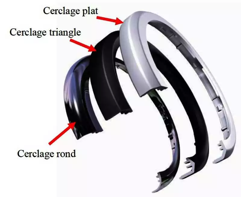 Solde Cerclage enjoliveur plat noir diamètre 85mm