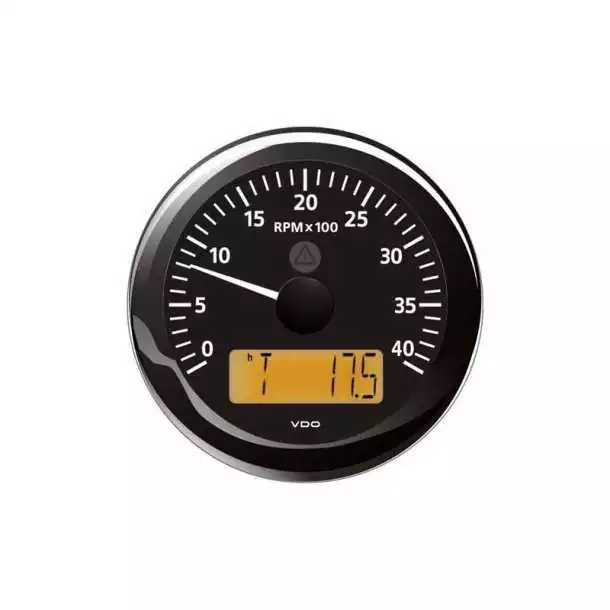 Compte-tours avec afficheur numérique diamètre 85mm 12/24V 4000tr/min noir Remise