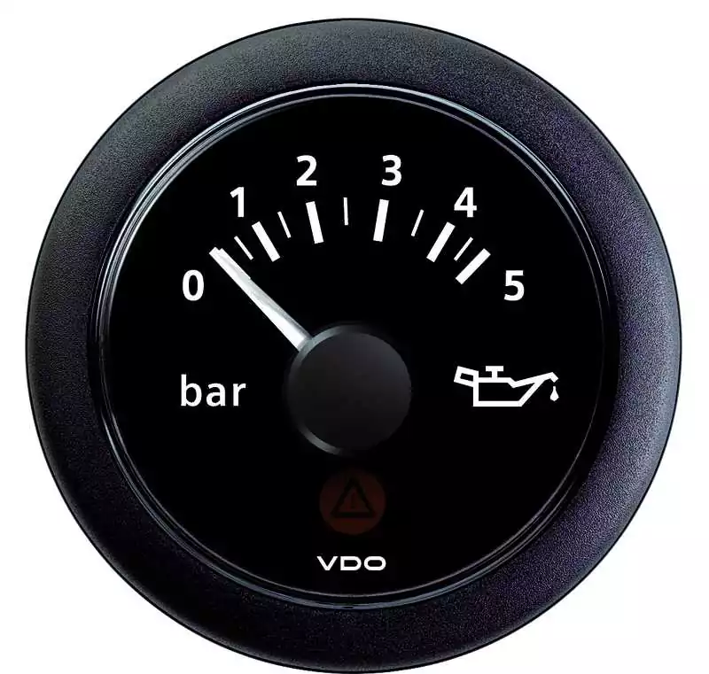 Petit Prix Manomètre d‘huile moteur diamètre 52mm 12-24V noir 10 bars 150psii