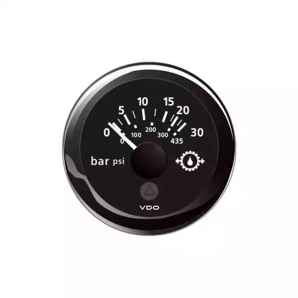 Quantité Limitée Manomètre pression d‘huile diamètre 52mm 12-24V noir Indicateur 30bars 435psi inverseur