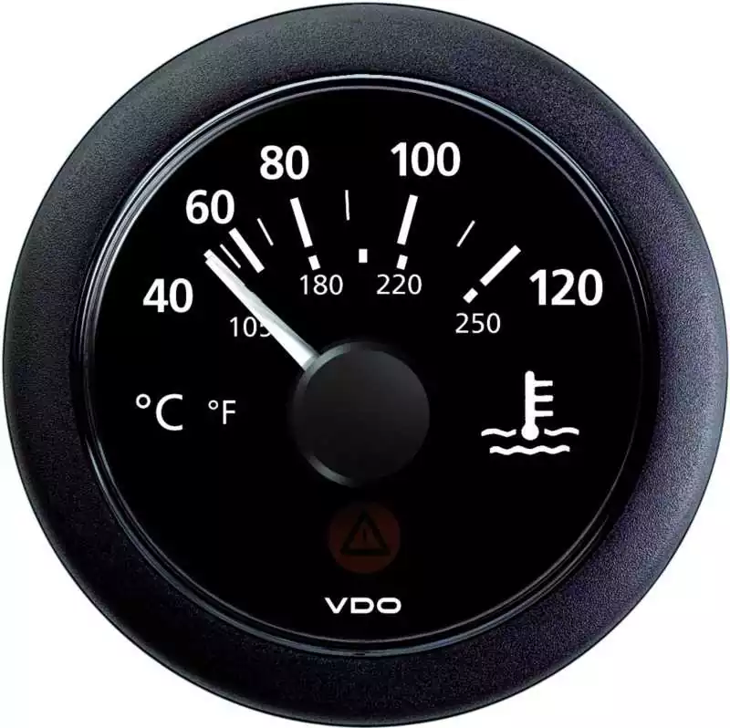 Prix Cassé Thermomètre eau diamètre 52mm 12-24V noir Eau 120°C 250°F refroidissement moteur