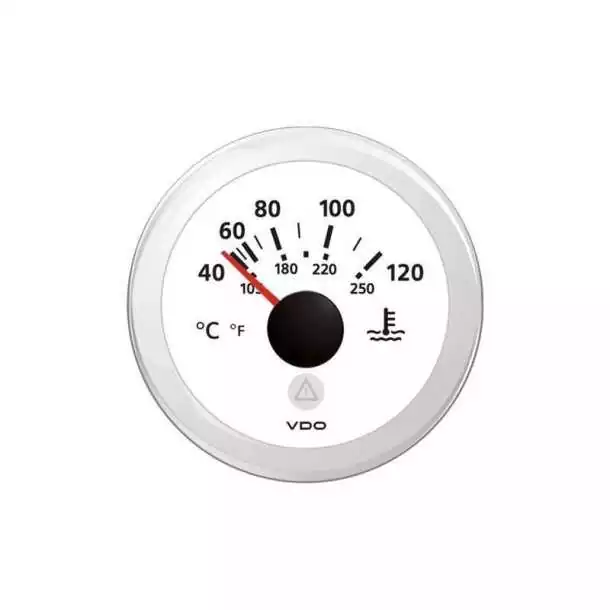 Vente Flash Thermomètre d‘eau diamètre 52mm 12-24V blanc Eau 120°C 250°F