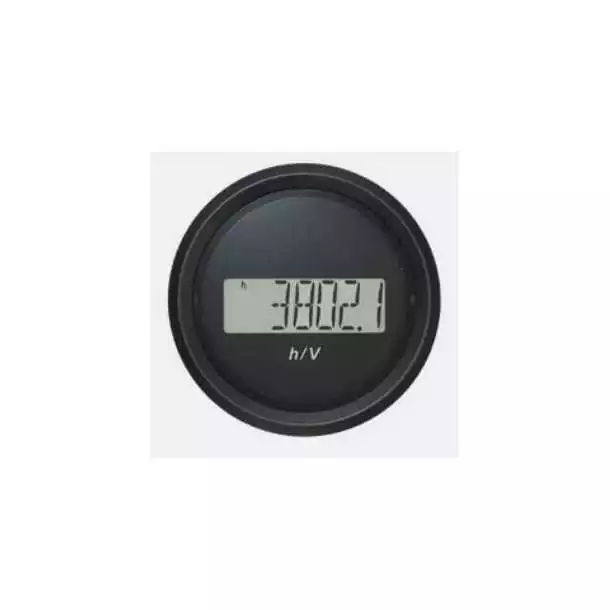 Nouveauté Horamètre + batterie diamètre 52mm 12-48V noir chromé