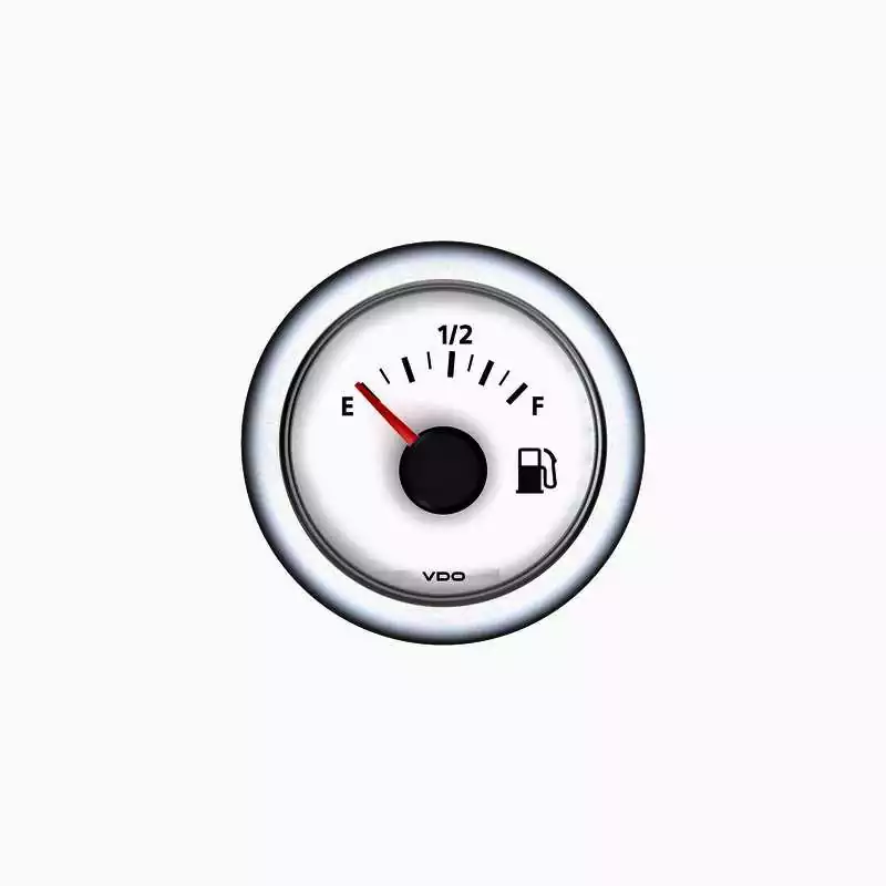 Indicateur de carburant 52mm 8-32V 3-180ohms fond blanc cercle rond Retour Gratuit