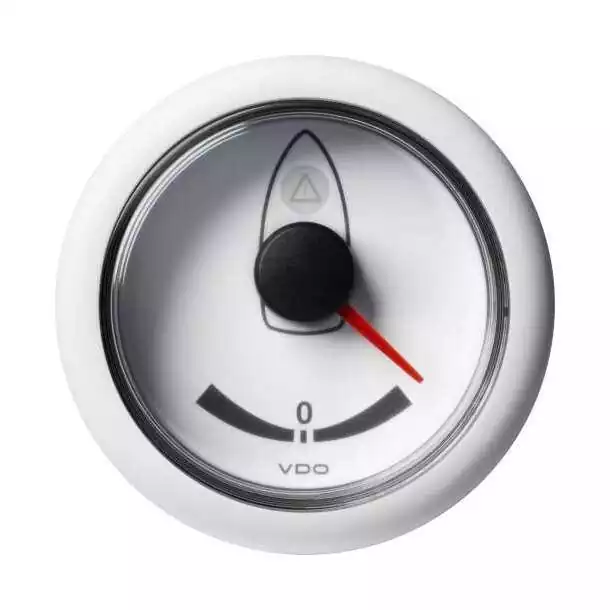 Indicateur Angle de barre diamètre 52mm 12-24V blanc 40 degrés Promotion