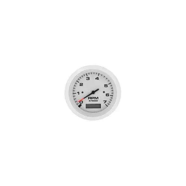 Compte-tours horamètre 0-7000 tr/mn Blanc 76mm Emetteur Bobine ou alternateur O/B Prix Promo